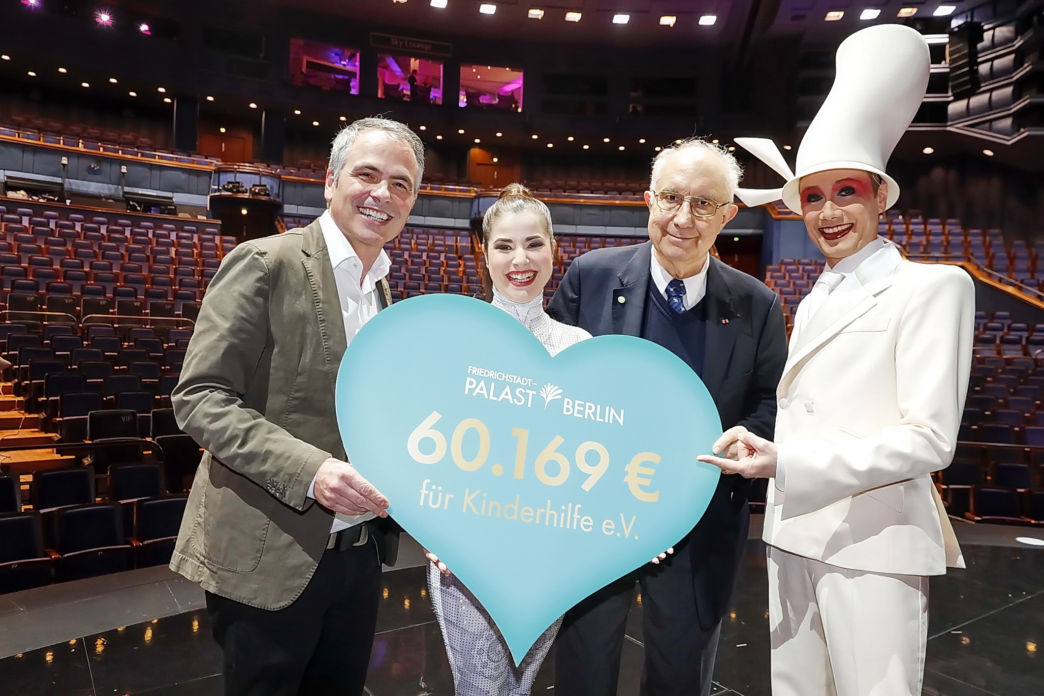 Friedrichstadt-Palast – Spendenscheck – Kinderhilfe e.V. Spendenübergabe an Kinderhilfe e.V.