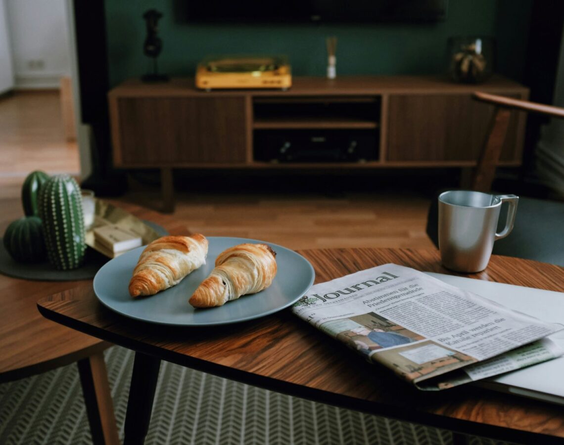 thanos-pal-JJ70KG6V-m8-unsplash Crossaint mit Zeitung