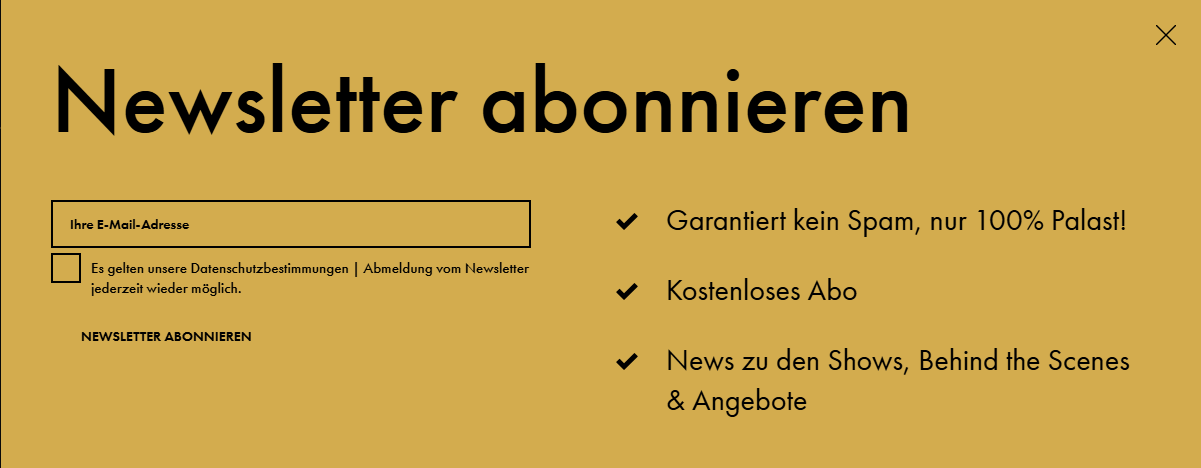 News Letter Abonnieren Feld